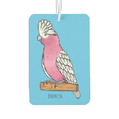 Galah vogelcartoon luchtverfrisser (Achterkant)
