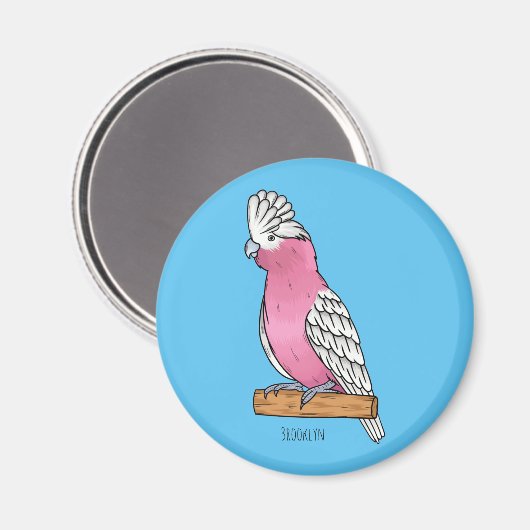 Galah vogelcartoon magneet (Voorkant / Achterkant)