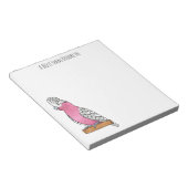 Galah vogelcartoon notitieblok (Schuin)