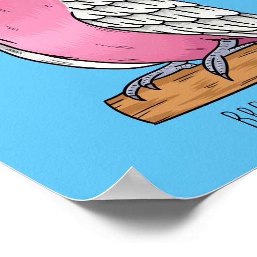 Galah vogelcartoon poster (Hoek)
