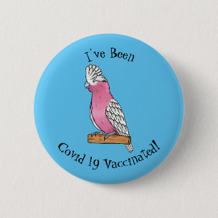 Galah vogelcartoon ronde button 5,7 cm