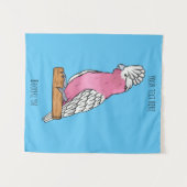 Galah vogelcartoon wandkleed (Voorkant (horizontaal))