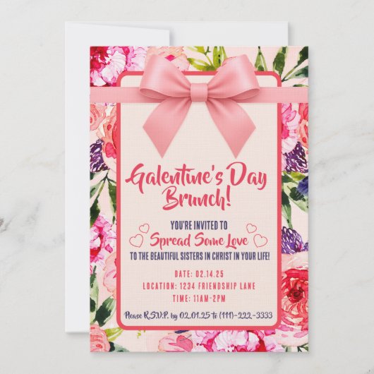 Galantine's Day Invitation Kaart (Voorkant)
