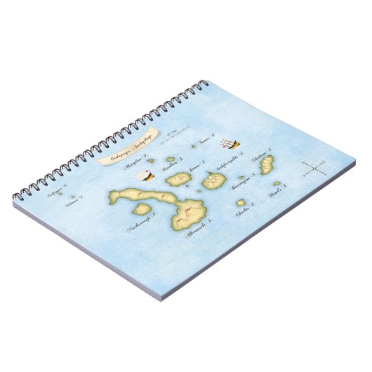Galapagos Archipel Nautical Map met Schepen Notitieboek (Linkerzijde)