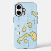 Galapagos Archipelago - kaart met Britse schepen Case-Mate iPhone Case (Achterkant)