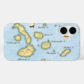 Galapagos Archipelago - kaart met Britse schepen Case-Mate iPhone Case (Achterkant (horizontaal))