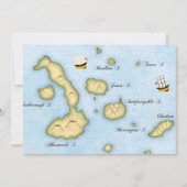 Galapagos Archipelago kaart Tropische eilanden (Voorkant)