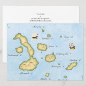 Galapagos Archipelago kaart Tropische eilanden (Voorkant / Achterkant)