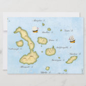 Galapagos Archipelago kaart Tropische eilanden (Voorkant)