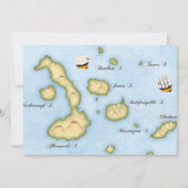 Galapagos Archipelago kaart tropische eilanden (Voorkant)