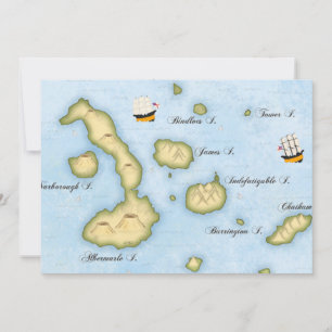 Galapagos Archipelago kaart tropische eilanden