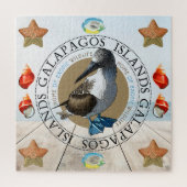 Galapagos Blue Footed Booby Seashells and Starfish Legpuzzel (Verticaal)