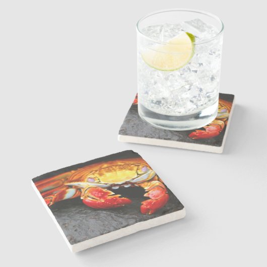 Galapagos Crab Stenen Onderzetter (Zijkant)