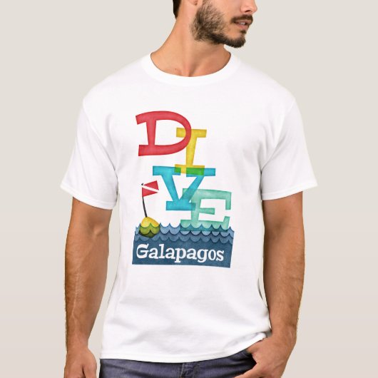 Galapagos Dive - Colorful Scuba T-shirt (Voorkant)
