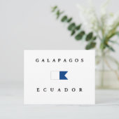 Galapagos Ecuador Alpha Dive-vlag Briefkaart (Staand voorkant)