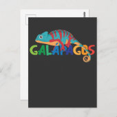 Galapagos Ecuador Chameleon Exotic Animal Briefkaart (Voorkant / Achterkant)