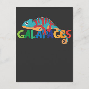 Galapagos Ecuador Chameleon Exotic Animal Briefkaart