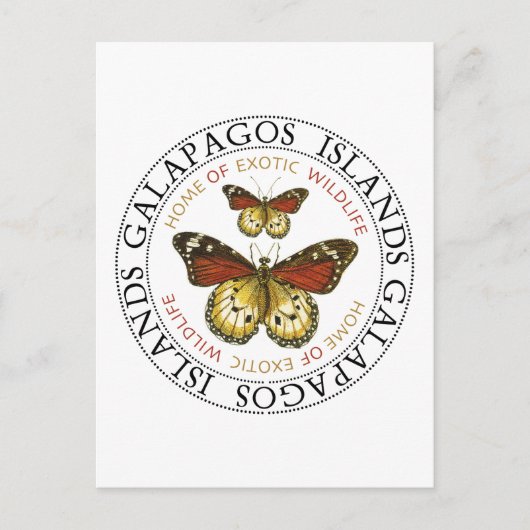 Galapagos-eilanden Butterflies Briefkaart (Voorkant)
