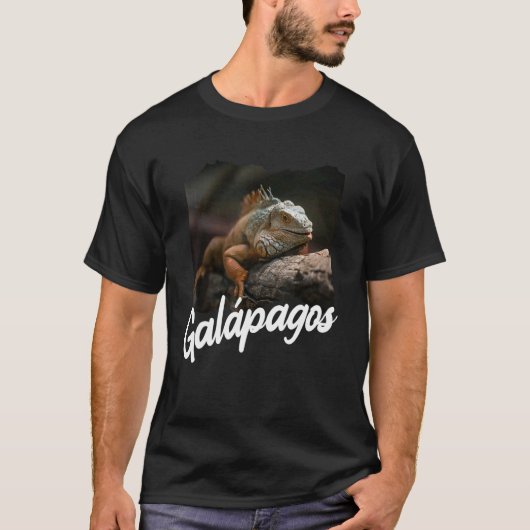 Galapagos-eilanden Ecuador Iguana Islas Galapagos  T-shirt (Voorkant)