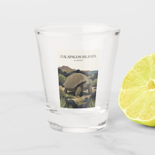 Galapagos-eilanden Ecuador Shot Glas (Voorkant)