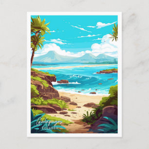 Galapagos Eilanden Ecuador Travel Illustration Briefkaart