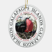Galapagos Eilanden: Grote bevliegende vogel Keramisch Ornament (Links)