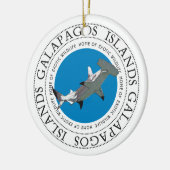 Galapagos-eilanden Hammerhead Shark Keramisch Ornament (Links)
