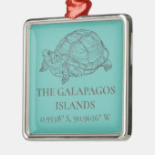 Galapagos-eilanden - Latitude & lengte Metalen Ornament (Links)