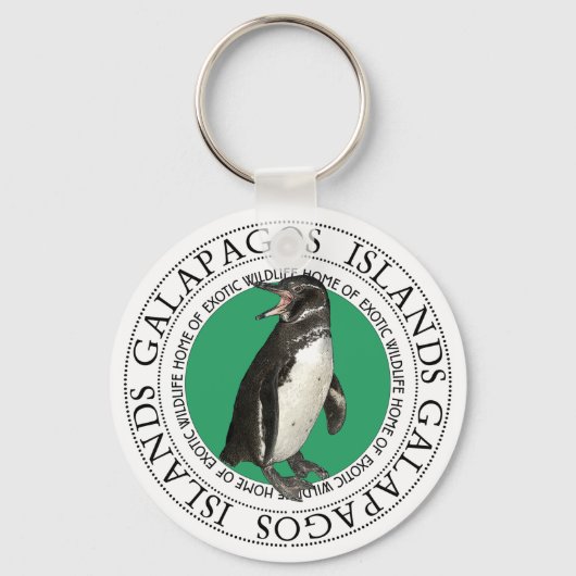 Galapagos-eilanden Penguin Sleutelhanger (Voorkant)