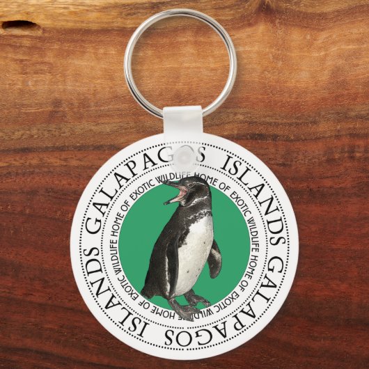 Galapagos-eilanden Penguin Sleutelhanger (Voorkant)