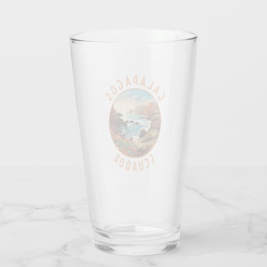 Galapagos Eilanden Retro Nastress Circle Glas (Achterkant)