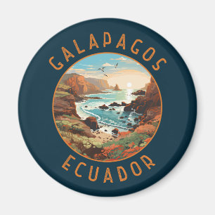 Galapagos Eilanden Retro Nastress Circle Magneet