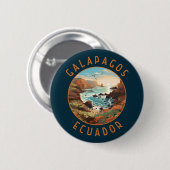 Galapagos Eilanden Retro Nastress Circle Ronde Button 5,7 Cm (Voorkant /achterkant)
