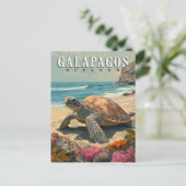 Galapagos Eilanden Reuzenschildpad Reizen Feestdagenkaart (Staand voorkant)
