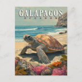 Galapagos Eilanden Reuzenschildpad Reizen Feestdagenkaart (Voorkant)