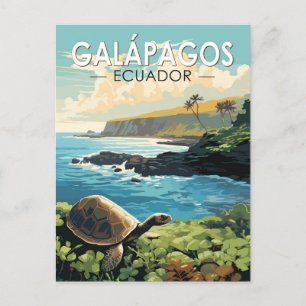 Galapagos Eilanden Reuzenschildpad Reizen Kunst Re Briefkaart