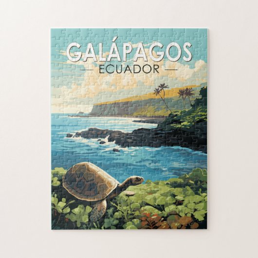 Galapagos Eilanden Reuzenschildpad Reizen Kunst Re Legpuzzel (Verticaal)