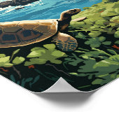 Galapagos Eilanden Reuzenschildpad Reizen Kunst Re Poster (Hoek)