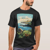 Galapagos Eilanden Reuzenschildpad Reizen Kunst T-shirt (Voorkant)