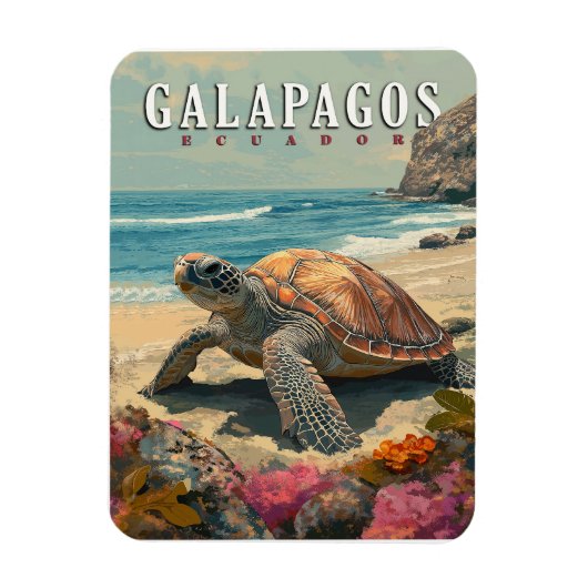 Galapagos Eilanden Reuzenschildpad Reizen Magneet (Verticaal)