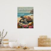 Galapagos Eilanden Reuzenschildpad Reizen Poster (Keuken)