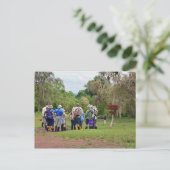 Galapagos Eilanden Toeristen op Tortoise Sanctuary Briefkaart (Staand voorkant)