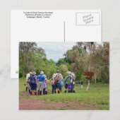 Galapagos Eilanden Toeristen op Tortoise Sanctuary Briefkaart (Voorkant / Achterkant)