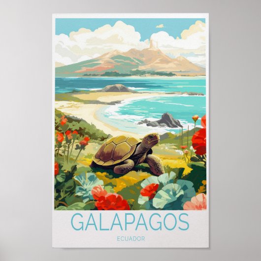 Galapagos Eilanden Travel Poster (Voorkant)