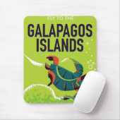 Galapagos-eilanden vintage reisaffiche kunst. muismat (Met muis)