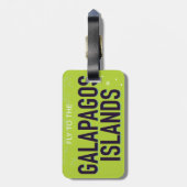 Galapagos-eilanden vintage reisposter kunst. bagagelabel (Achterkant verticaal)