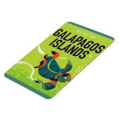 Galapagos-eilanden vintage reisposter kunst. magneet (Linkerzijde)