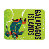 Galapagos-eilanden vintage reisposter kunst. magneet (Horizontaal)
