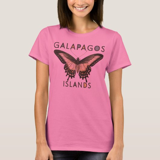 Galapagos Eilanden Vlinder T-shirt (Voorkant)