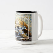 Galapagos eilanden Zomertijd Tweekleurige Koffiemok (Voorkant rechts)